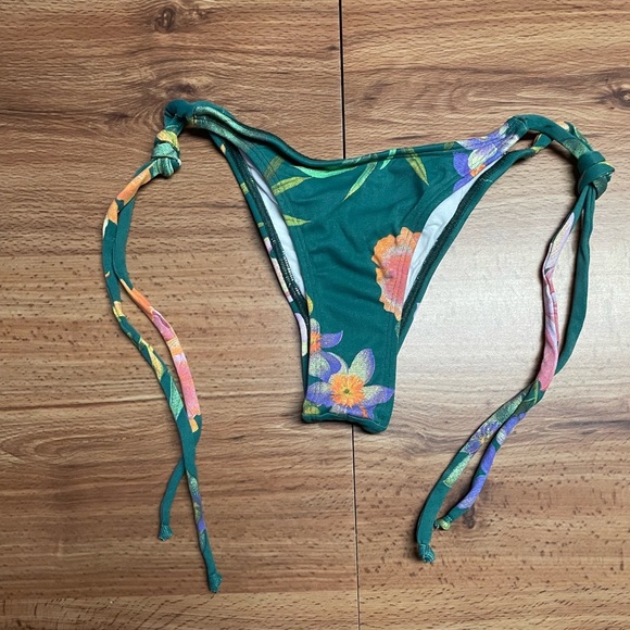 Green Floral Print Brazilian Bikini Set - Picture 6 of 10